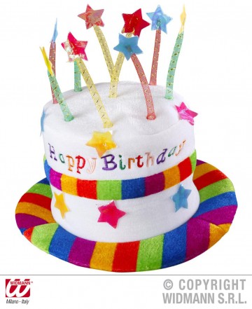 chapeau anniversaire, chapeau gâteau d'anniversaire, accessoire pour anniversaire, chapeau bougies Chapeau Anniversaire avec Bougies