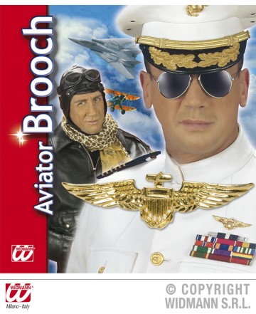 broche d'aviateur, accessoire pilote, accessoires de déguisement, insigne de pilote, accessoires déguisements pas cher, accessoire aviateur déguisement Broche d’Aviateur