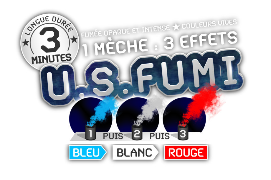 Fumigène US Fumi, Bleu Blanc Rouge Aux Feux de la Fête Paris